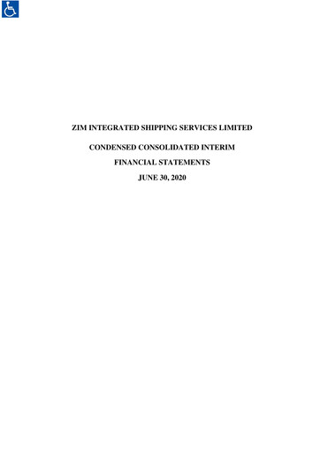 Thumbnail ZIM Integrated Shipping Services Financial Statement 2020-h1