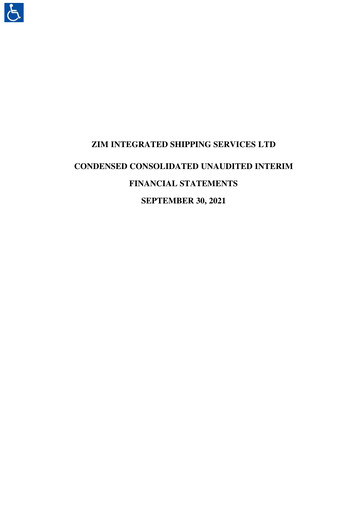 Thumbnail ZIM Integrated Shipping Services Financial Statement 2021-9m