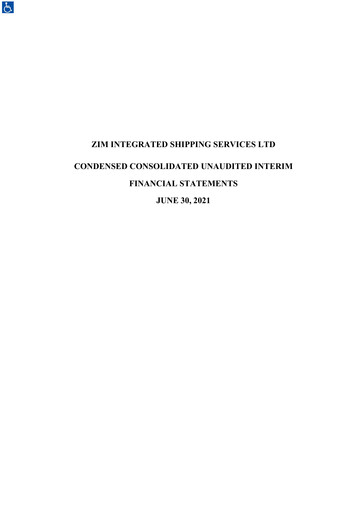 Thumbnail ZIM Integrated Shipping Services Financial Statement 2021-h1