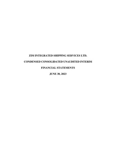 Thumbnail ZIM Integrated Shipping Services Financial Statement 2023-h1