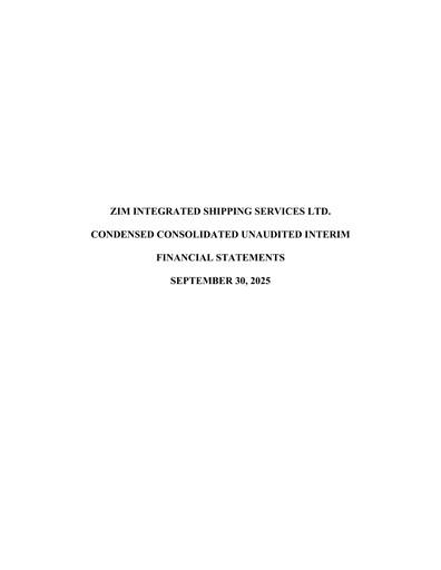 Thumbnail ZIM Integrated Shipping Services Financial Statement 2025-9m
