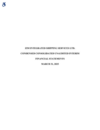 Thumbnail ZIM Integrated Shipping Services Financial Statement 2025-q1