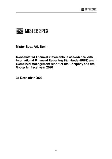 Thumbnail Mister Spex Financial Statement 2020