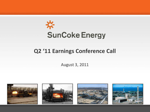 Vorschaubild SunCoke Energy
 Quartalsbericht 2011-q2