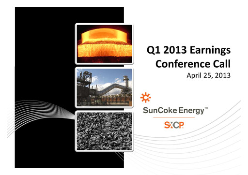 Vorschaubild SunCoke Energy
 Quartalsbericht 2013-q1