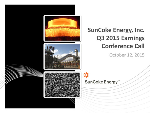 Vorschaubild SunCoke Energy
 Quartalsbericht 2015-q3