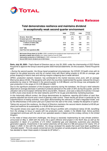 Thumbnail TotalEnergies Quarterly Report 2020-q2