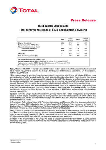 Thumbnail TotalEnergies Quarterly Report 2020-q3