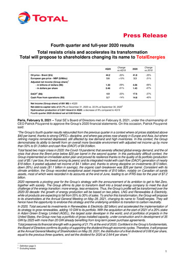 Thumbnail TotalEnergies Quarterly Report 2020-q4