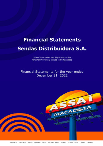 Miniature Sendas Distribuidora (Assaí Atacadista) Bilan financier 2022