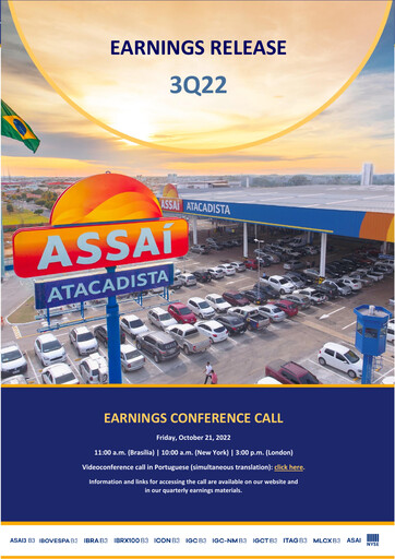 Thumbnail Sendas Distribuidora (Assaí Atacadista) Quarterly Report 2022-q3