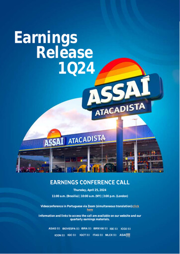 Thumbnail Sendas Distribuidora (Assaí Atacadista) Quarterly Report 2024-q1