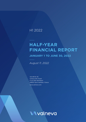 Thumbnail Valneva SE Half-year Report 2022-h1