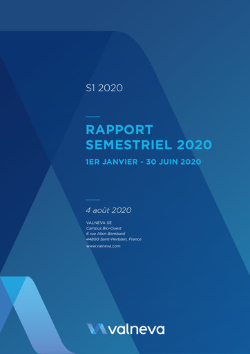 Miniature Valneva SE Rapport semestriel 2020-h1