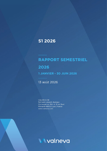 Miniature Valneva SE Rapport semestriel 2026-h1
