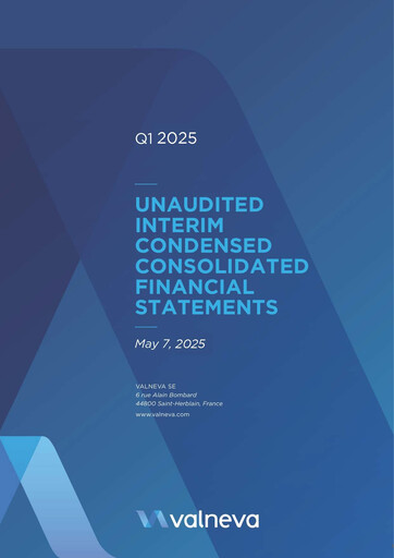 Thumbnail Valneva SE Quarterly Report 2025-q1