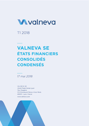 Miniature Valneva SE Rapport trimestriel 2018-q1