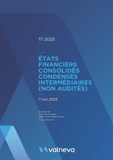 Miniature Valneva SE Rapport trimestriel 2025-q1