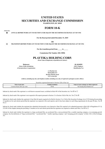 Miniature Playtika Rapport annuel 2025