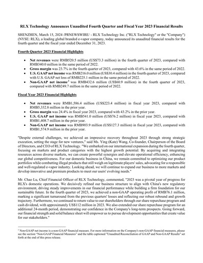 Thumbnail RLX Technology Quarterly Report 2023-q4