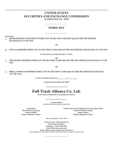 Thumbnail Full Truck Alliance Annual Report 2023
