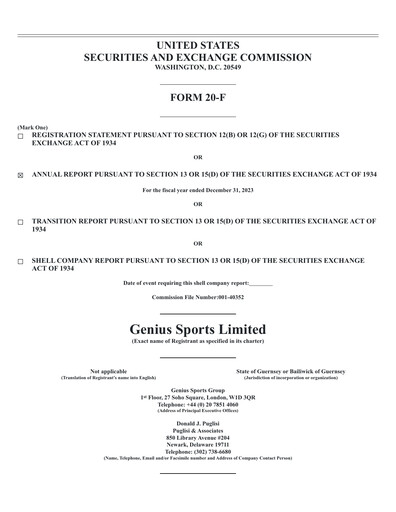 Thumbnail Genius Sports Annual Report 2023