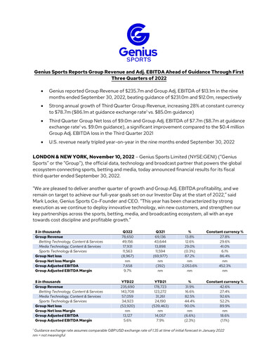 Thumbnail Genius Sports Quarterly Report 2022-q3