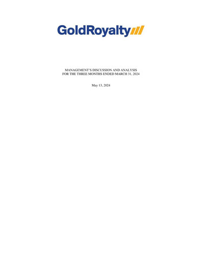 Thumbnail Gold Royalty Corp Financial Report 2024-q1
