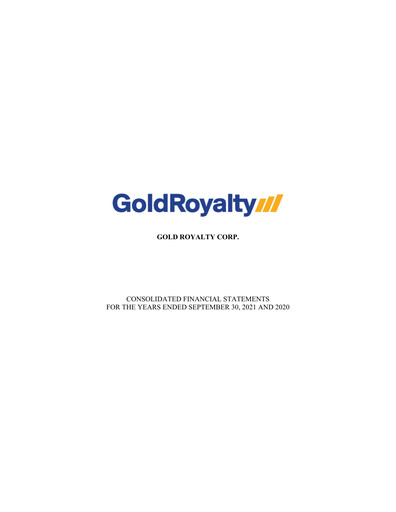 Miniature Gold Royalty Corp Bilan financier 2021