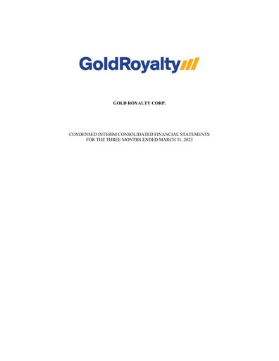 Miniature Gold Royalty Corp Bilan financier 2023-q1