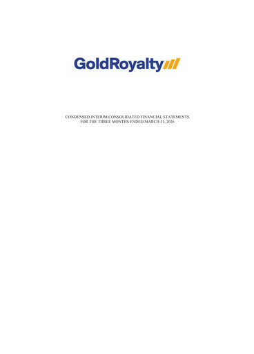 Thumbnail Gold Royalty Corp Financial Statement 2026-q1