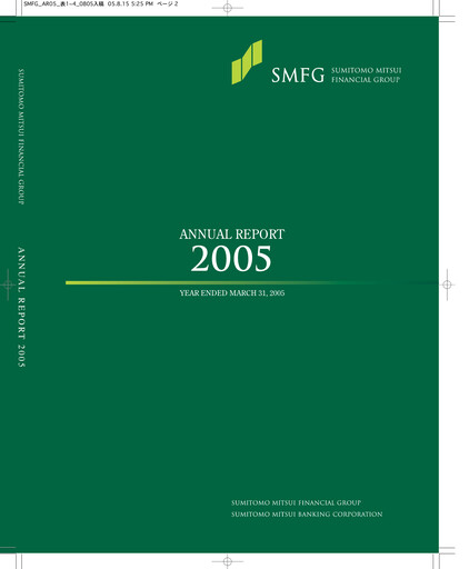 Miniature Sumitomo Mitsui Financial Group Rapport annuel 2005