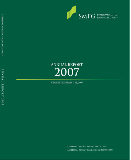 Miniature Sumitomo Mitsui Financial Group Rapport annuel 2007