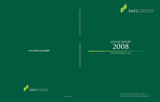 Miniature Sumitomo Mitsui Financial Group Rapport annuel 2008