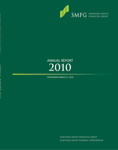 Miniature Sumitomo Mitsui Financial Group Rapport annuel 2010