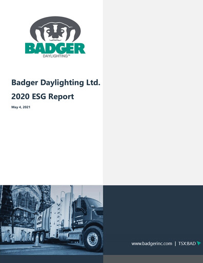Thumbnail Badger Infrastructure Solutions ESG Report 2020