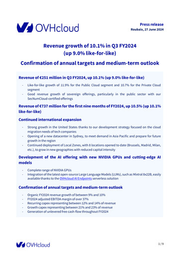 Thumbnail OVH Groupe Quarterly Report fy2024-q3