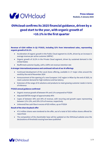 Thumbnail OVH Groupe Quarterly Report fy2025-q1