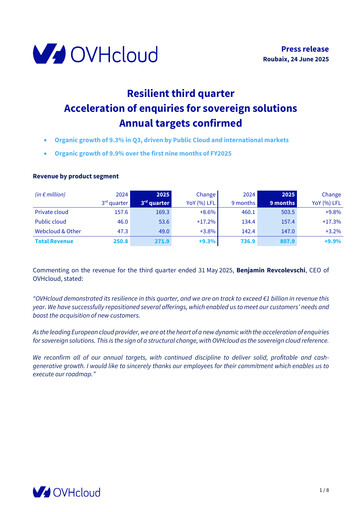 Thumbnail OVH Groupe Quarterly Report fy2025-q3