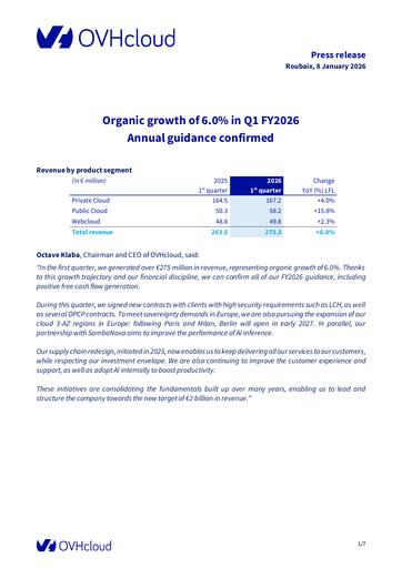 Thumbnail OVH Groupe Quarterly Report fy2026-q1