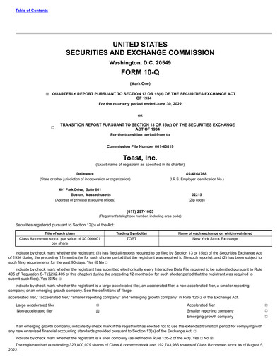 Thumbnail Toast Quarterly Report 2022-q2