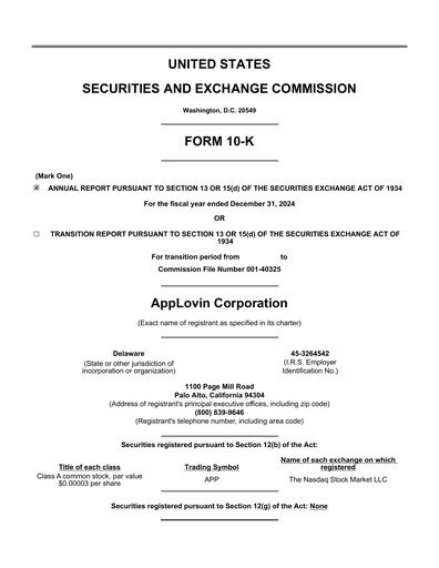 Miniature AppLovin Rapport annuel 2024