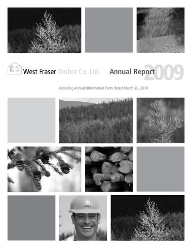 Vorschaubild West Fraser Timber Jahresbericht 2009