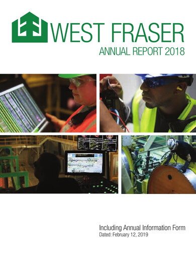 Vorschaubild West Fraser Timber Jahresbericht 2018