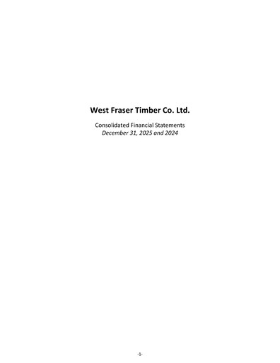 Thumbnail West Fraser Timber Financial Statement 2025
