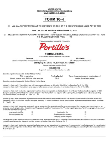 Thumbnail Portillo's Annual Report 2025