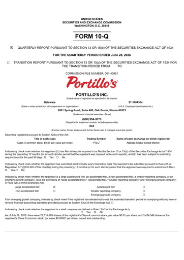 Thumbnail Portillo's Quarterly Report 2026-q2