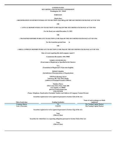 Thumbnail Versus Systems Annual Report 2022