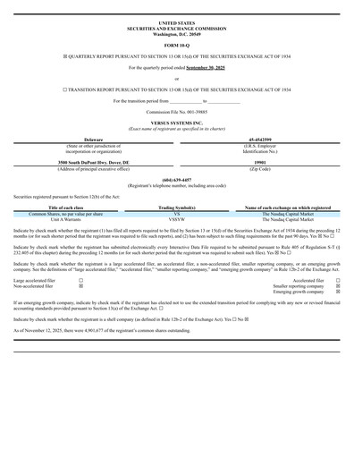 Thumbnail Versus Systems Quarterly Report 2025-q3