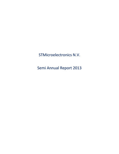 Thumbnail STMicroelectronics Half-year Report 2013-h1